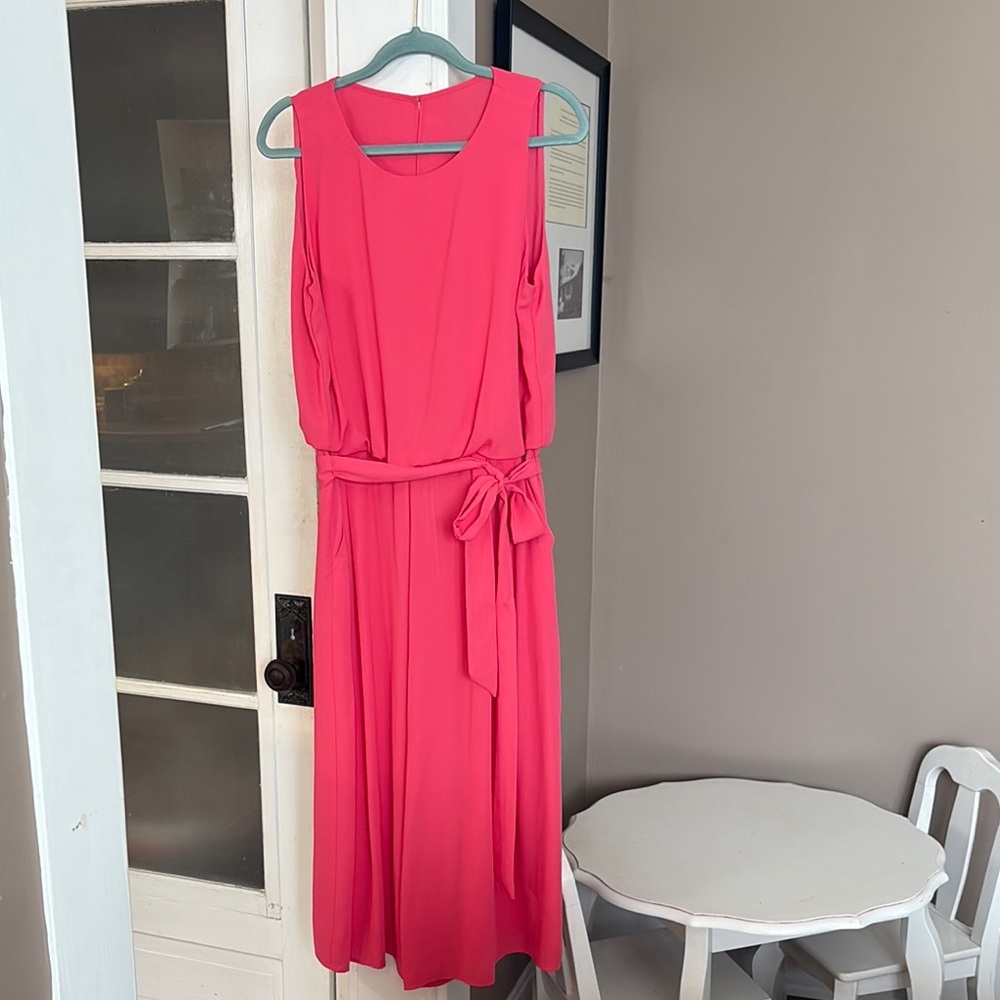 Coral Midi jumpsuit with Scoop Neck